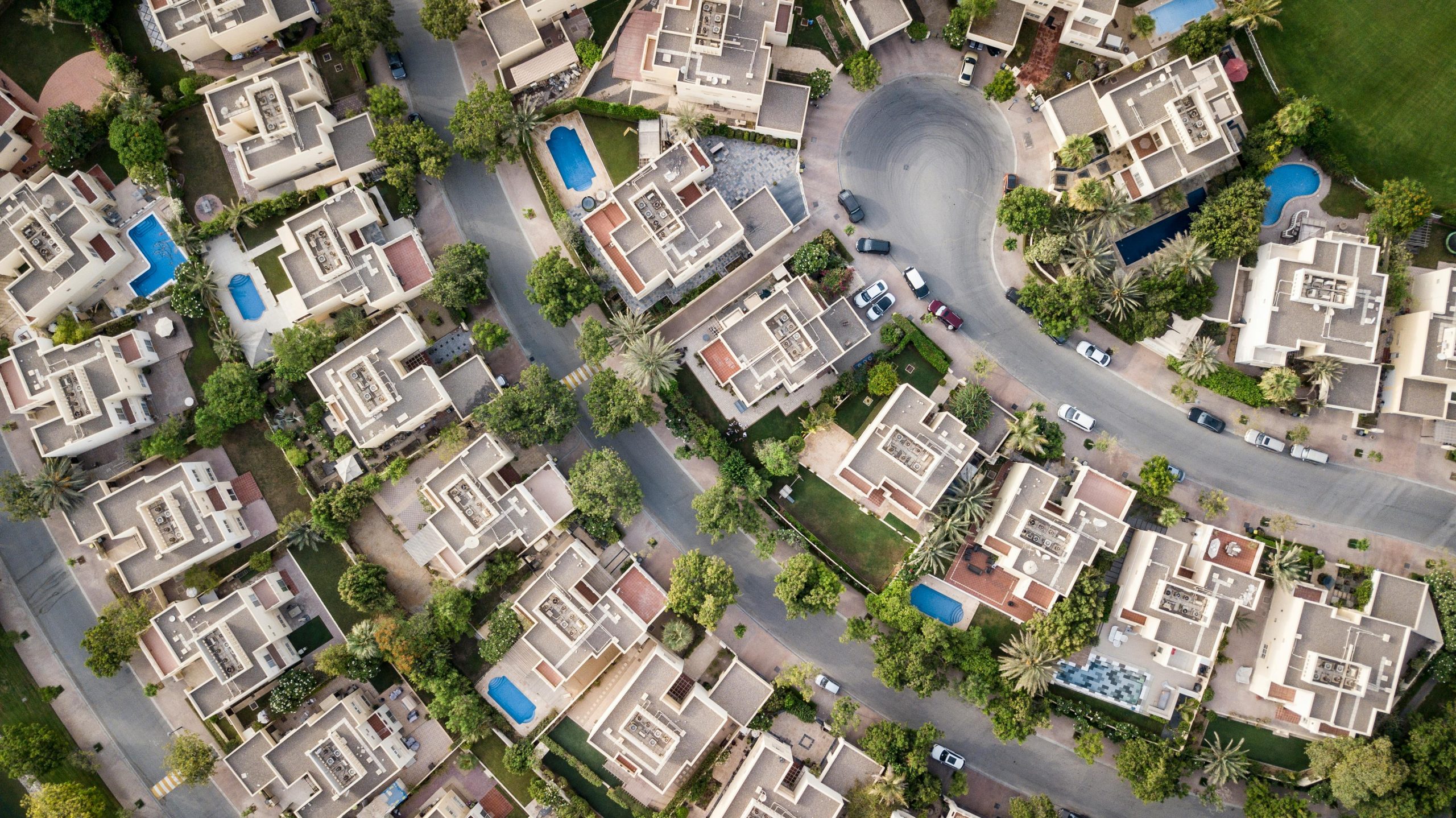 Arial view of colony showing luxurious real estate propertie